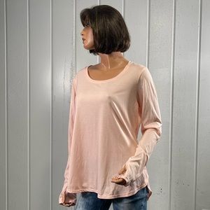 *Athletic Works Women's Coral Long Sleeve Scoop Neck Sz L